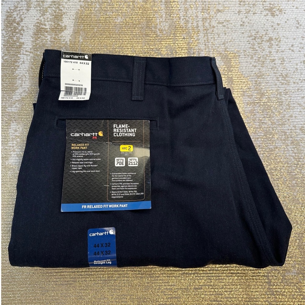 CARHARTT FR Men's Navy Flame Resistant Relaxed Fit Work Pants NWT | 44x32